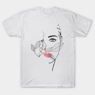 Woman Line Art T-Shirt